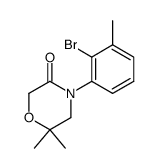 4-(2-bromo-3-methylphenyl)-6,6-dimethylmorpholin-3-one结构式