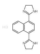 2-[4-(4,5-dihydro-1H-imidazol-2-yl)naphthalen-1-yl]-4,5-dihydro-1H-imidazole Structure