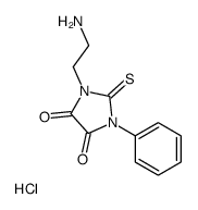 1-(2-aminoethyl)-3-phenyl-2-sulfanylideneimidazolidine-4,5-dione,hydrochloride结构式