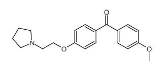 4-(beta(N-pyrrolidinyl)ethoxy)-4'-methoxybenzophenone结构式