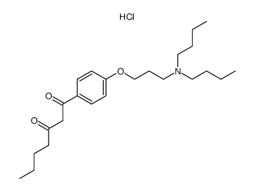 1-{4-[3-(di-n-butylamino)propoxy]phenyl}-1,3-heptanedione hydrochloride Structure