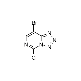 8-溴-5-氯四唑并[1,5-c]嘧啶结构式