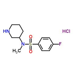 4-Fluoro-N-Methyl-N-piperidin-3-yl-benzenesulfonamide hydrochloride结构式