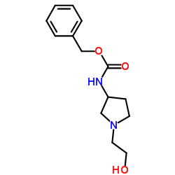 Benzyl [1-(2-hydroxyethyl)-3-pyrrolidinyl]carbamate结构式