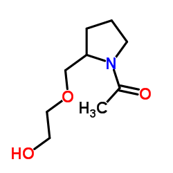 1-{2-[(2-Hydroxyethoxy)methyl]-1-pyrrolidinyl}ethanone Structure