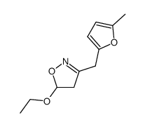 Isoxazole, 5-ethoxy-4,5-dihydro-3-[(5-methyl-2-furanyl)methyl]- (9CI) Structure