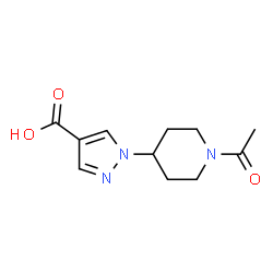 1-(1-Acetylpiperidin-4-yl)-1H-pyrazole-4-carboxylic acid结构式