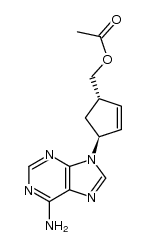 ((1S,4S)-4-(6-amino-9H-purin-9-yl)cyclopent-2-en-1-yl)methyl acetate Structure