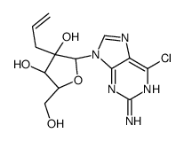 (3R,4R,5R)-2-(2-amino-6-chloropurin-9-yl)-5-(hydroxymethyl)-3-prop-2-enyloxolane-3,4-diol Structure