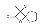 (+/-)-3-Chloro-3-methyl-1-oxaspiro[3.4]octan-2-one结构式