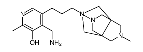 3,7-dimethyl-10-(3-(4-aminomethyl-5-hydroxy-6-methyl-3-pyridyl)propyl)-3,7,10-triazatricyclo(3.3.3.0(1,5))undecane结构式