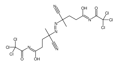 4-cyano-4-[[2-cyano-5-oxo-5-[(2,2,2-trichloroacetyl)amino]pentan-2-yl]diazenyl]-N-(2,2,2-trichloroacetyl)pentanamide Structure