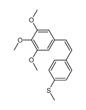 (Z)-1-<4-(methylthio)phenyl>-2-(3,4,5-trimethoxyphenyl)ethene结构式