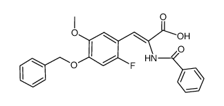 2-Benzoylamino-3-(4-benzyloxy-2-fluoro-5-methoxyphenyl)acrylic acid Structure