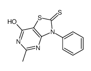5-甲基-3-苯基-2-硫氧基-2,3-二氢[1,3]噻唑[4,5-d]嘧啶-7(6H)-酮结构式