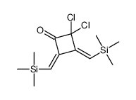 2,2-dichloro-3,4-bis(trimethylsilylmethylidene)cyclobutan-1-one结构式