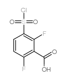 3-chlorosulfonyl-2,6-difluorobenzoic acid结构式