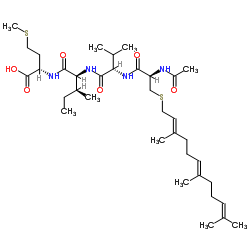 Ac-Cys(farnesyl)-Val-Ile-Met-OH结构式