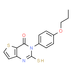 Thieno[3,2-d]pyrimidin-4(1H)-one, 2,3-dihydro-3-(4-propoxyphenyl)-2-thioxo-结构式