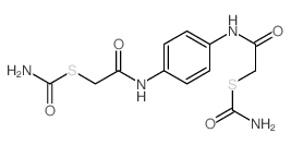 S-[2-[4-[(2-carbamoylsulfanylacetyl)amino]anilino]-2-oxoethyl] carbamothioate Structure