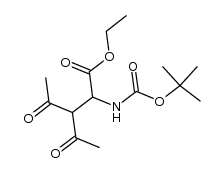 ethyl N-tert-butoxycarbonyl-3-acetyl-4-oxonorvalinate结构式