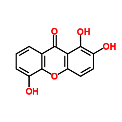 1,2,5-Trihydroxyxanthone Structure