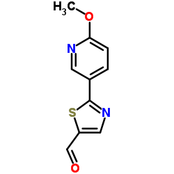 2-(6-Methoxy-3-pyridinyl)-1,3-thiazole-5-carbaldehyde结构式