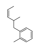 1-methyl-2-(2-methylpent-3-enyl)benzene Structure