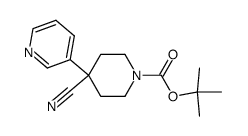 1-N-BOC-4-(3-PYRIDYL)PIPERIDINE-4-CARBONITRILE结构式