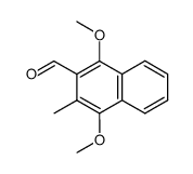 1,4-dimethoxynaphthalene-3-methyl-2-carboxaldehyde结构式