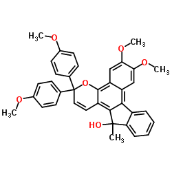 6,7-Dimethoxy-3,3-bis(4-methoxyphenyl)-13-methyl-3,13-dihydrobenzo[h]indeno[2,1-f]chromen-13-ol Structure