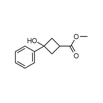 Methyl 3-hydroxy-3-phenylcyclobutane-1-carboxylate Structure
