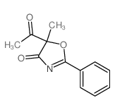 5-acetyl-5-methyl-2-phenyl-1,3-oxazol-4-one structure