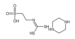 2-(dithiocarboxyamino)ethanesulfonic acid,piperazine结构式