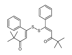 1-[(4,4-dimethyl-3-oxo-1-phenylpent-1-enyl)disulfanyl]-4,4-dimethyl-1-phenylpent-1-en-3-one结构式