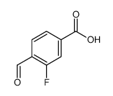 Benzoic acid, 3-fluoro-4-formyl- structure