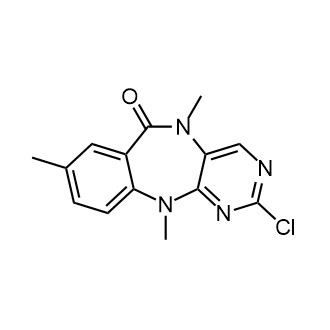 2-Chloro-5,8,11-trimethyl-5H-benzo[e]pyrimido[5,4-b][1,4]diazepin-6(11H)-one Structure