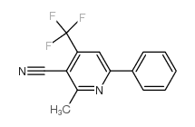 3-Cyano-2-methyl-6-phenyl-4-(trifluoromethyl)-pyridine structure