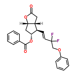 (3AR,4R,5R,6AS)-4-((E)-3,3-DIFLUORO-4-PHENOXYBUT-1-EN-1-YL)-2-OXOHEXAHYDRO-2H-CYCLOPENTA[B]FURAN-5-YL BENZOATE Structure