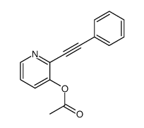 acetic acid 2-phenylethynyl-pyridine-3-yl-ester Structure