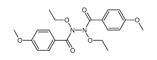 N,N'-diethoxy-N,N'-di-(p-methoxybenzoyl)hydrazine Structure