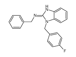 N-benzyl-1-[(4-fluorophenyl)methyl]benzimidazol-2-amine Structure