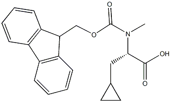 (S)-2-(N-Fmoc-N-methyl-amino)-3-cyclopropylpropanoic acid结构式