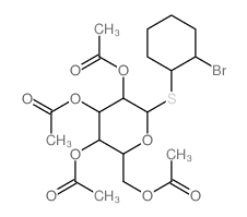 Glucopyranoside,2-bromocyclohexyl 1-thio-, tetraacetate, trans- b-D- (8CI) Structure