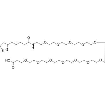 硫辛酰氨基-PEG12-羧酸结构式
