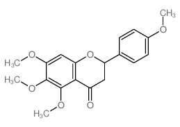 4H-1-Benzopyran-4-one,2,3-dihydro-5,6,7-trimethoxy-2-(4-methoxyphenyl)- structure