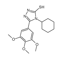 4-环己基-5-(3,4,5-三甲氧基苯基)-4H-[1,2,4]噻唑-3-硫醇结构式