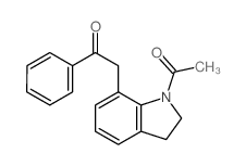 Ethanone,2-(1-acetyl-2,3-dihydro-1H-indol-7-yl)-1-phenyl-结构式
