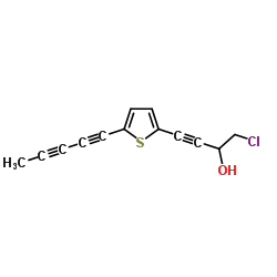 2-(4-Chloro-3-hydroxy-1-butynyl)-5-(1,3-pentadiynyl)thiophene structure