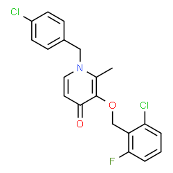 1-(4-Chlorobenzyl)-3-[(2-chloro-6-fluorobenzyl)oxy]-2-methyl-4(1H)-pyridinone Structure
